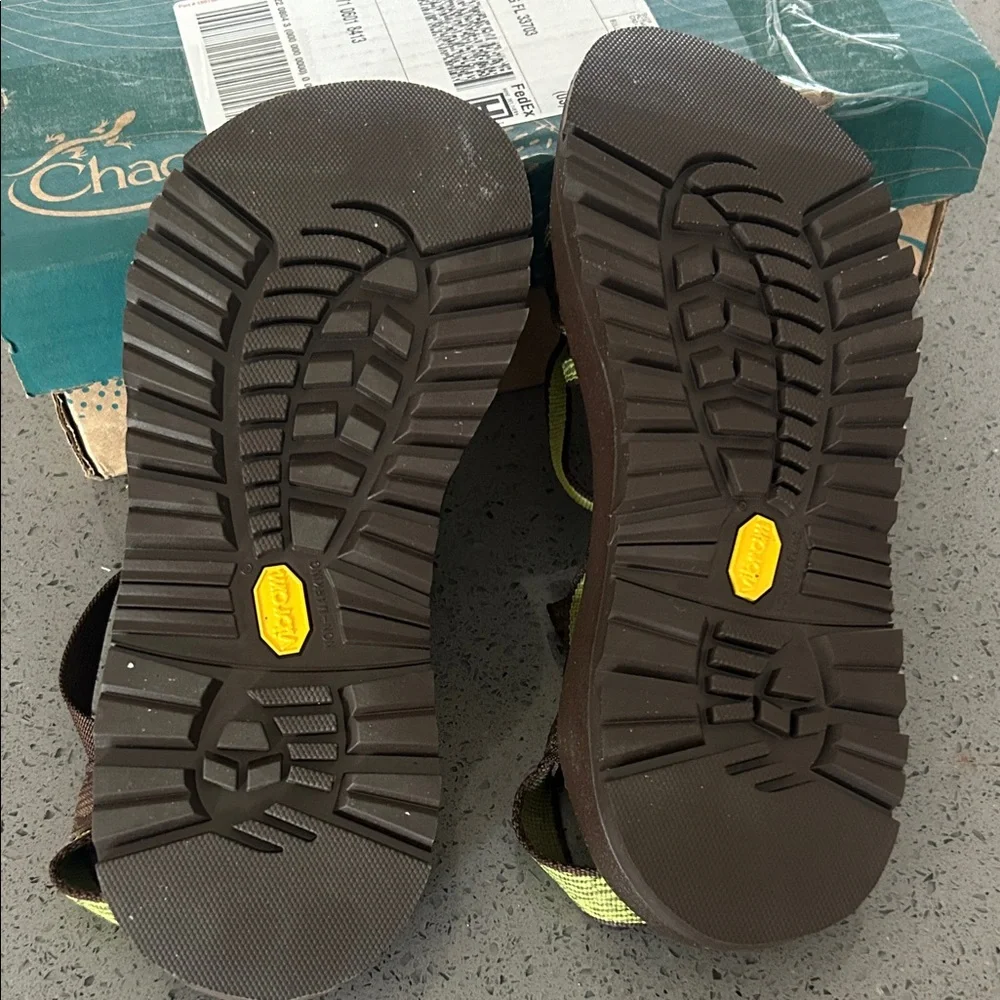 Chaco Olive and Brown Strappy Sandals - Picture 2 of 2